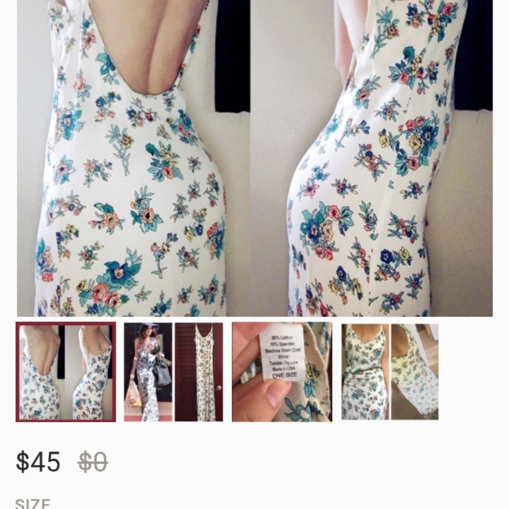 ISO BRANDY MELVILLE CERULEAN maxi DRESS